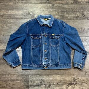 Vintage 90s Rustler Denim Trucker Blue Jean Jacket Made in USA - Men's Size XL